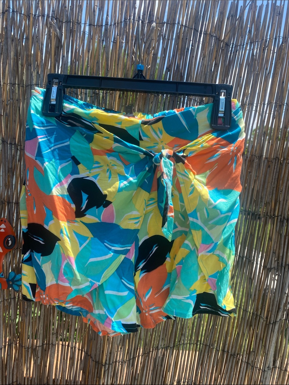 Tropical Tie-Front  Shorts - Multicolor